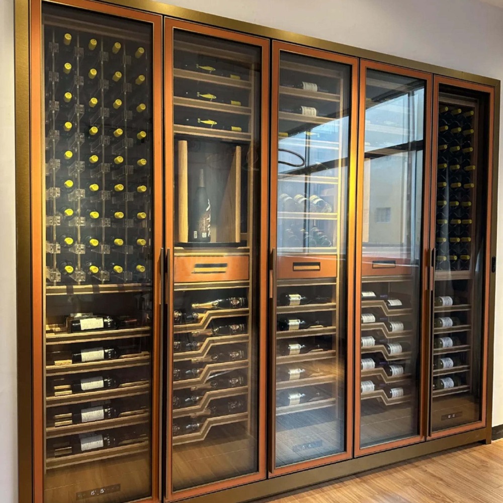Dual Climate Spanish Cedar Cigar & Fine Tea Storage Cabinet