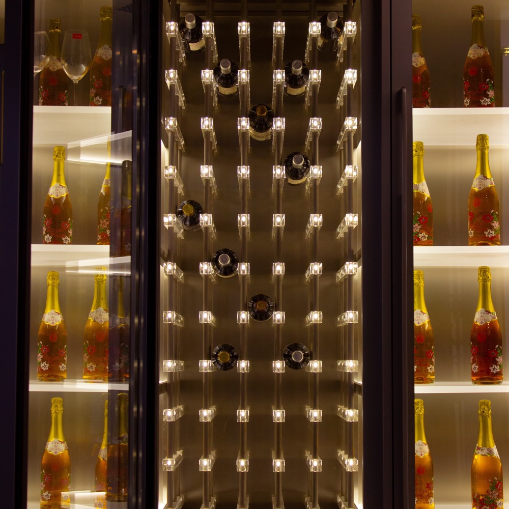 Bespoke Stainless Steel Wine Storage (轻奢风格恒温恒湿酒窖)