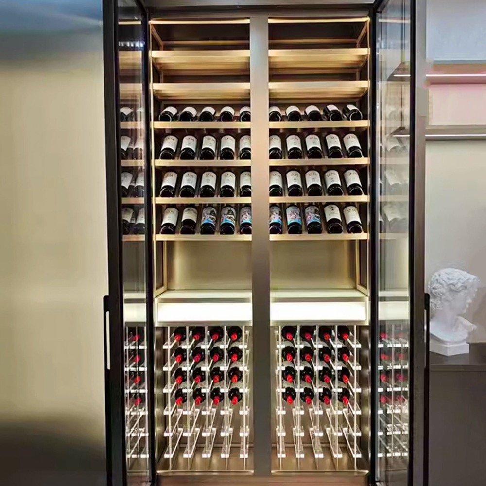 Single-Zone Luxury Stainless Steel Wine Column Climate Controller